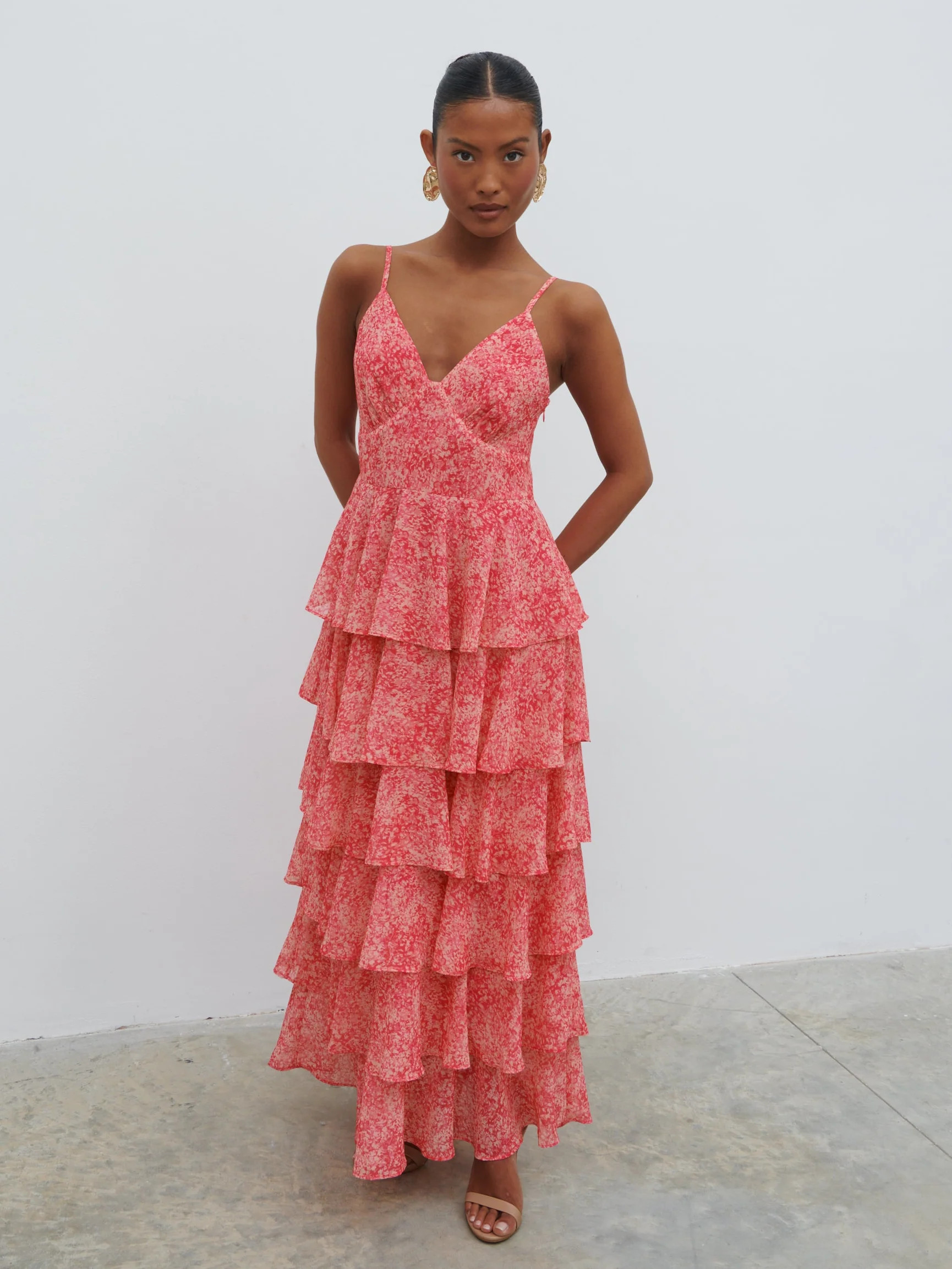 Lissy Ruffle Midaxi Dress | Pretty Lavish (UK)