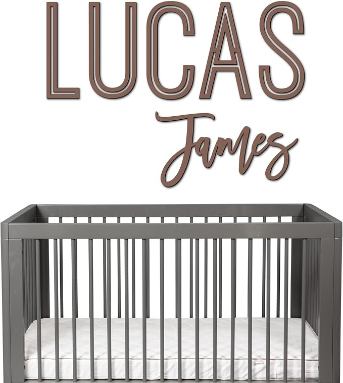 First and Middle Name Signs for Nursery Wooden Name Signs for Kids Room Personalized Name Sign | Amazon (US)