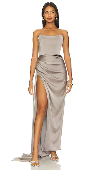 Bita Gown in Metal | Revolve Clothing (Global)