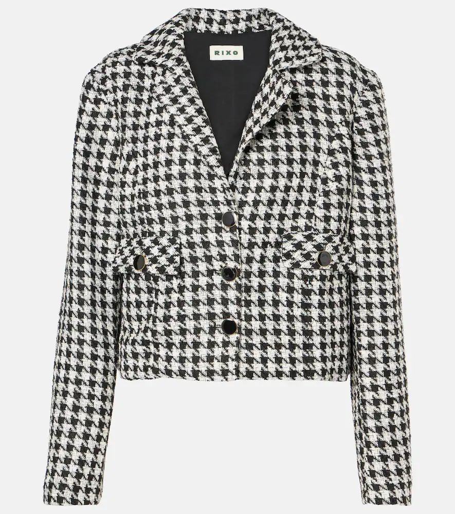 Rixo Houndstooth cropped jacket | Mytheresa (INTL)