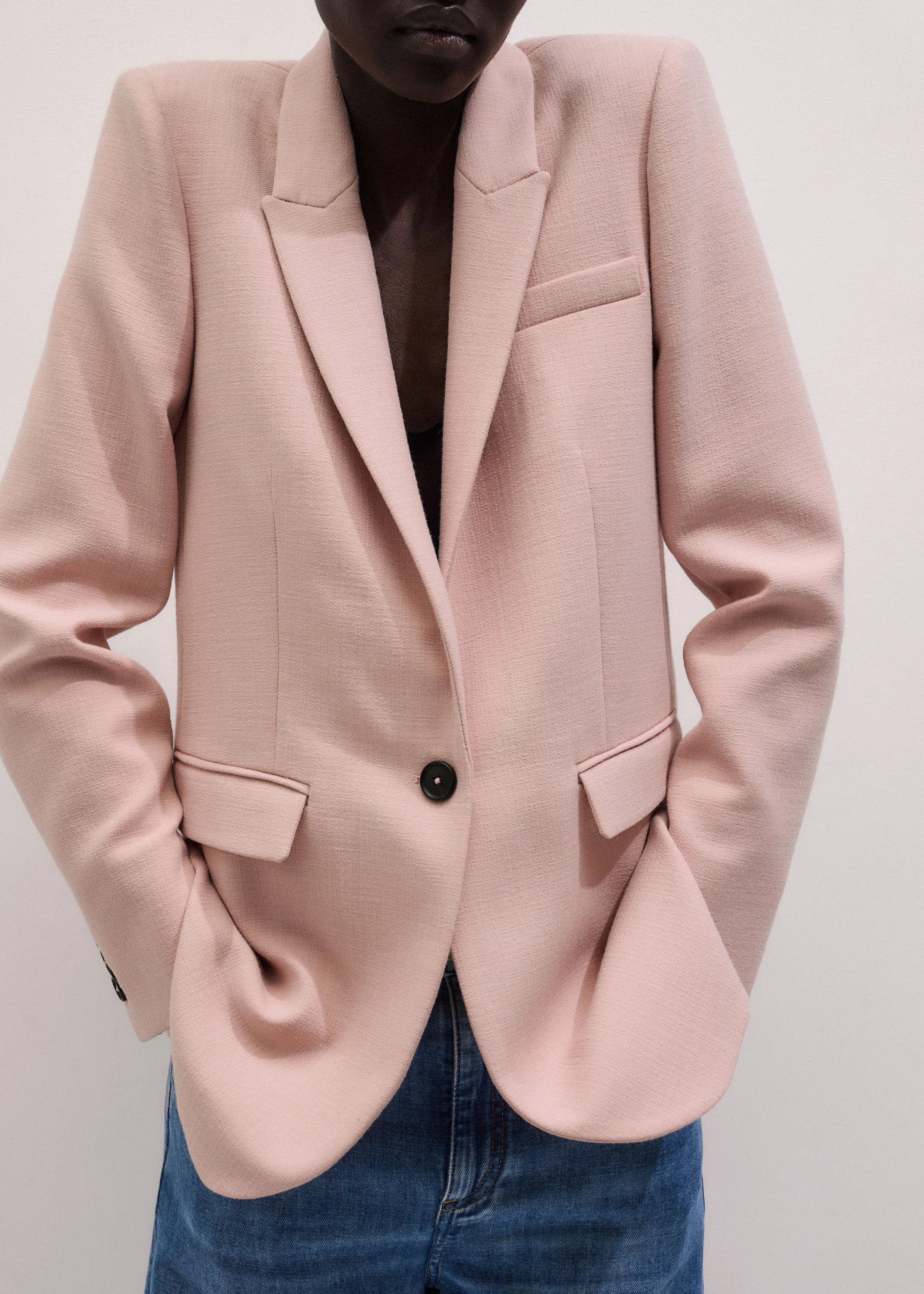 Sharp Shoulder Blazer Fluid Tailoring | ME+EM Global (Excluding US)