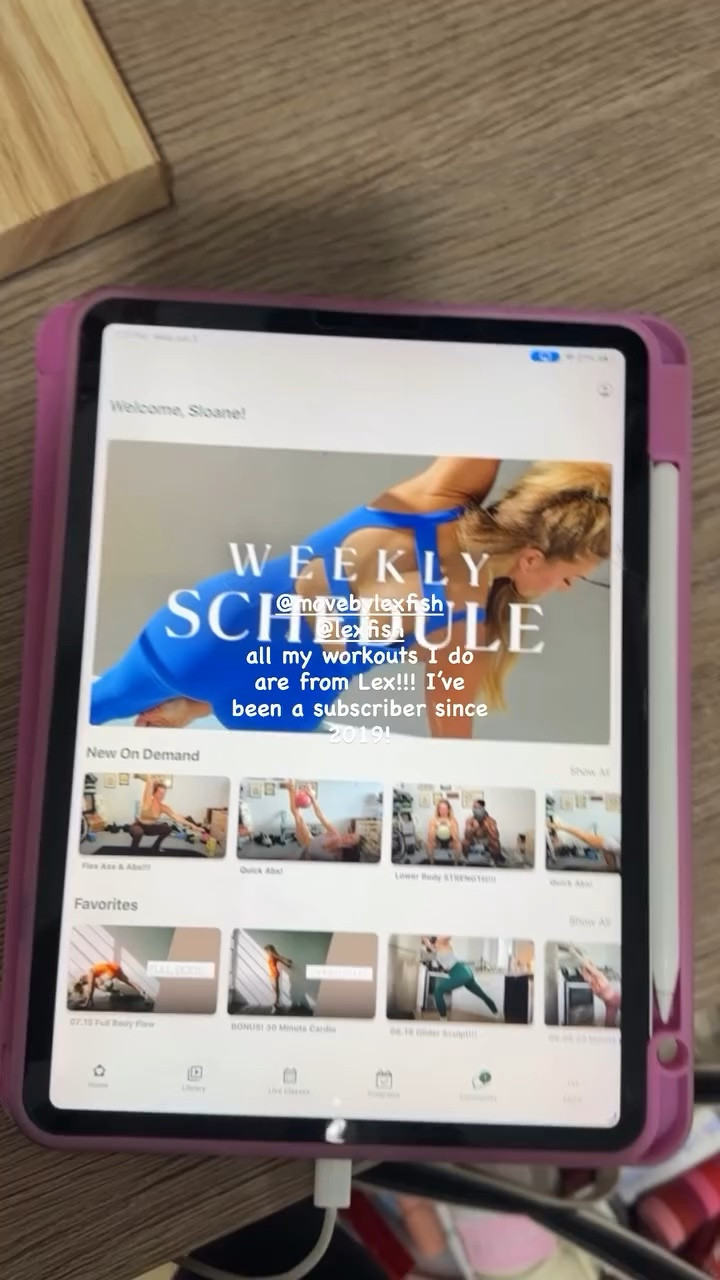 @movebylexfish @lexfish 
all my workouts I do are from Lex!!! I’ve been a subscriber since 2019! My workout and workout gear for my daily workout. I take pilates classes from @lexfish  on Instagram she has a whole online platform and membership! Most of my pilates gear and tools are from Bala. Bala use code SLOANE15.

#LTKfitnessgoals #LTKstorytime #LTKActive