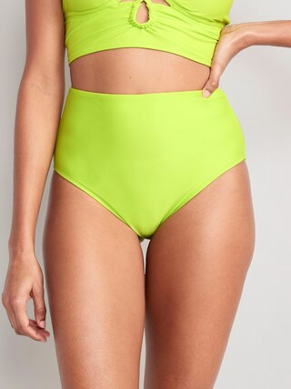 High-Waisted Classic Bikini Swim Bottoms for Women | Old Navy (US)