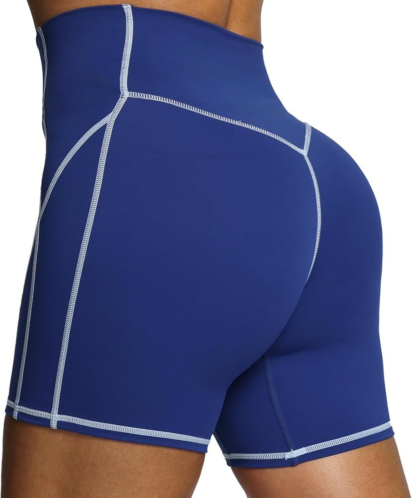 Aoxjox Lexi Lined Workout Biker Shorts for Women Tummy Control High Waisted Exercise Athletic Gym... | Amazon (US)