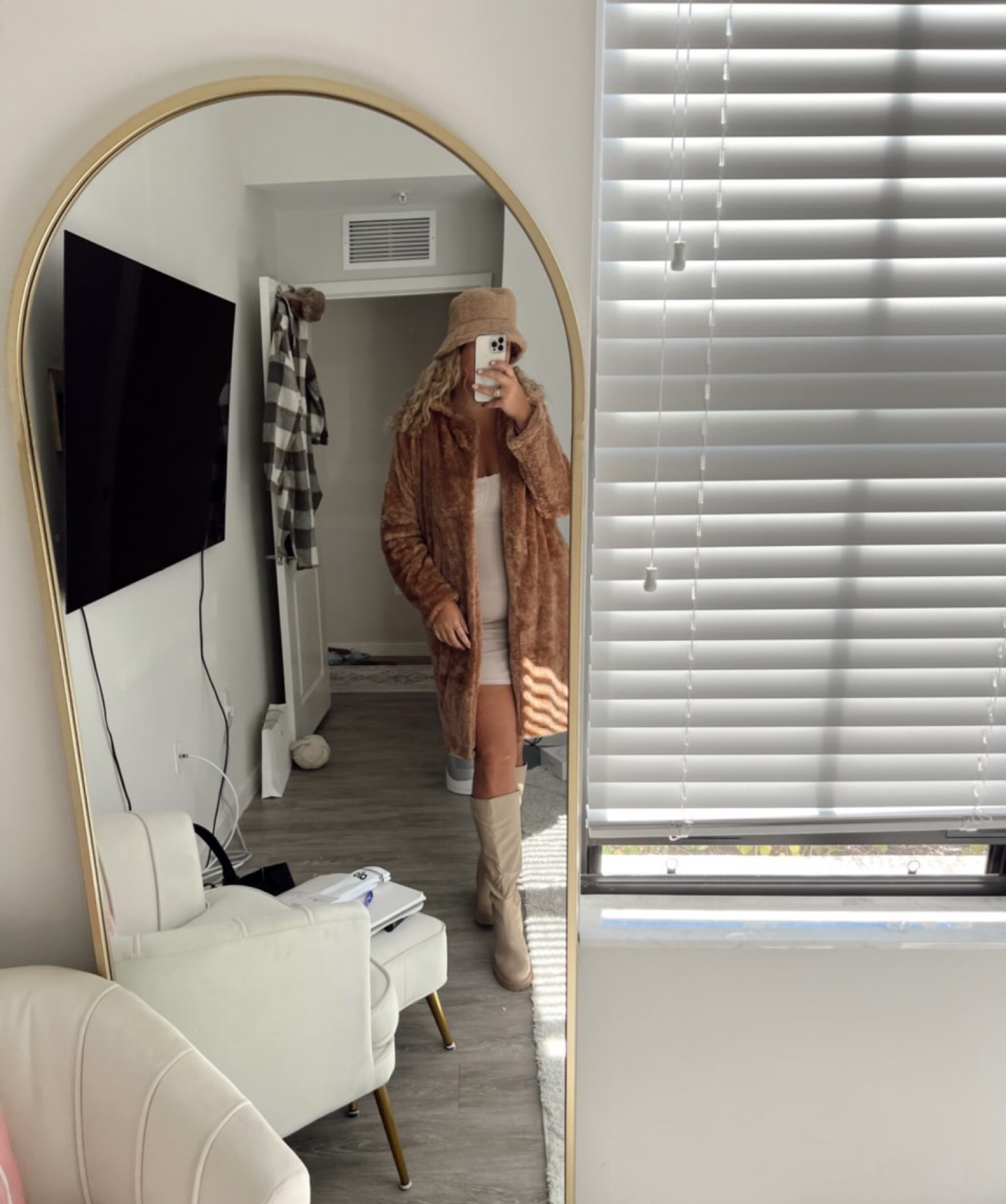 Loved this monochromatic look! The teddy bear coat was so cozy. Paired it with these new chunky knee high boots and a bucket hat. 



#LTKunder100 #LTKshoecrush #LTKstyletip