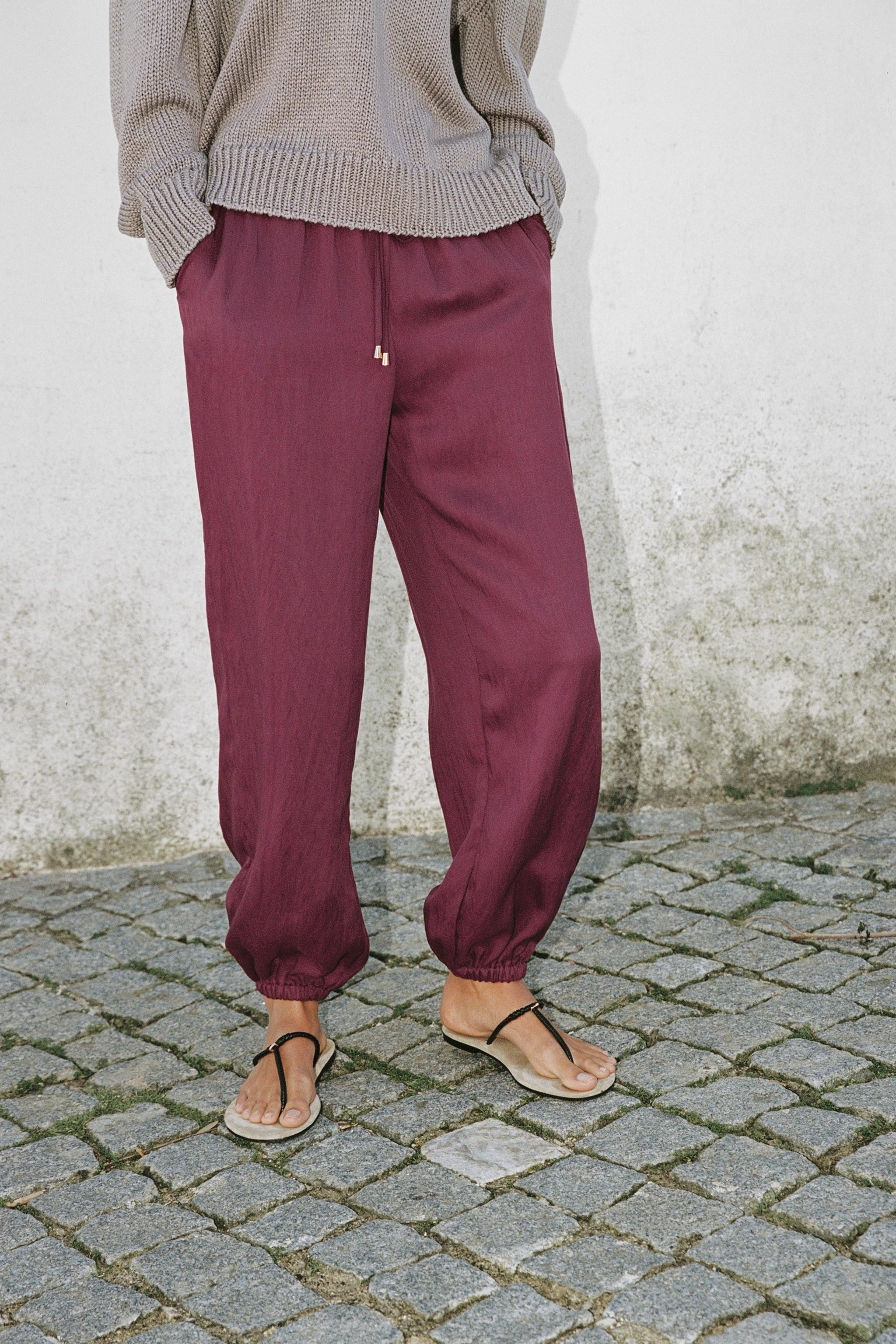 ELASTIC WAIST PANTS | Zara US