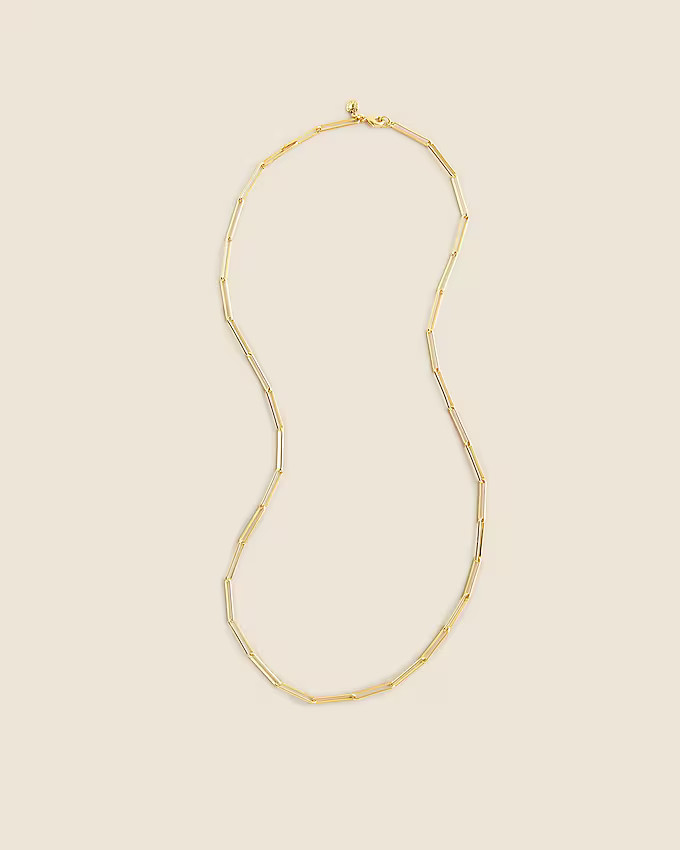 Dainty gold-plated paper-clip necklace | J. Crew US