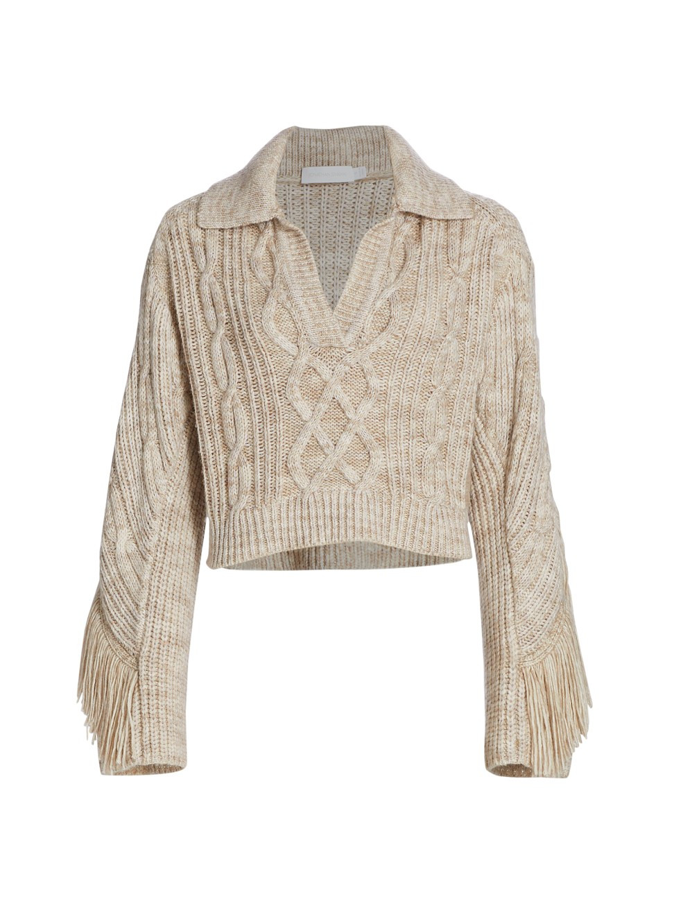 Jonathan Simkhai Kara Mouline Cable Knit Polo Sweater | Saks Fifth Avenue