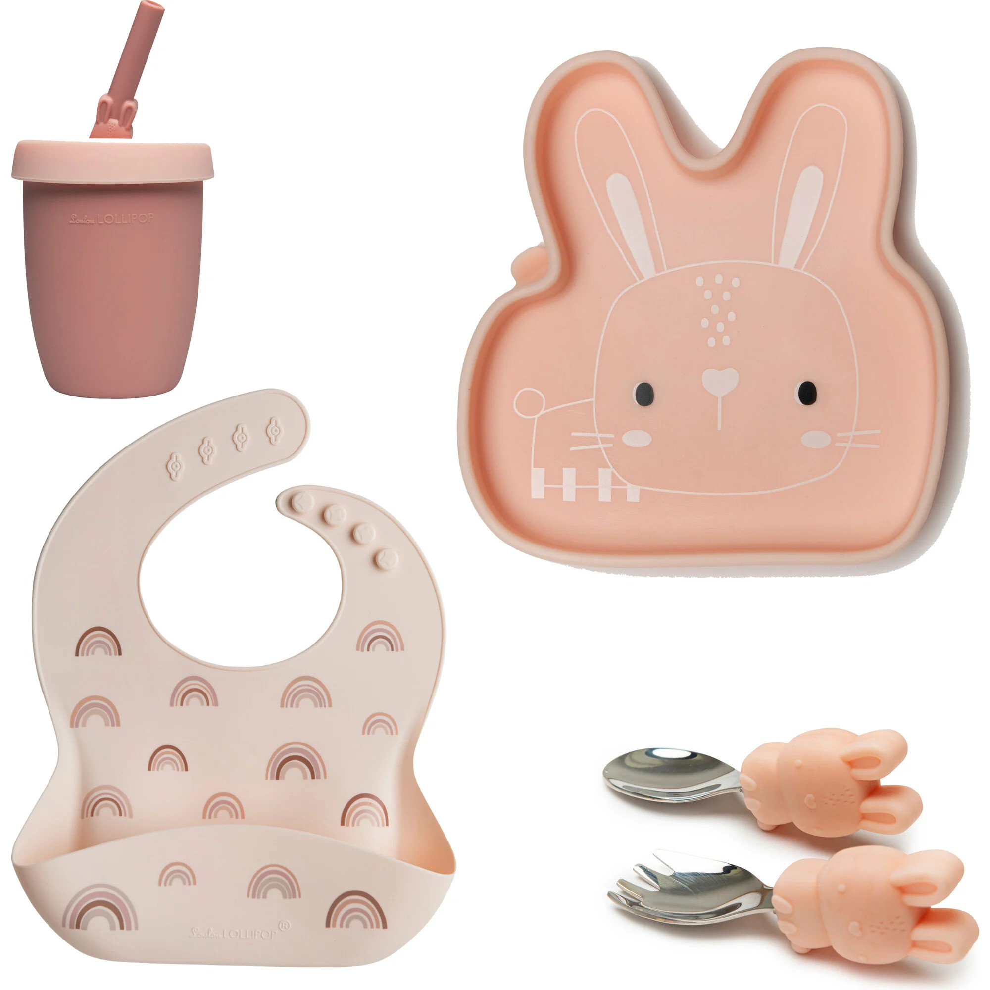 Feeding Food Grade Silicone Dining Bundle, Bunny | Maisonette