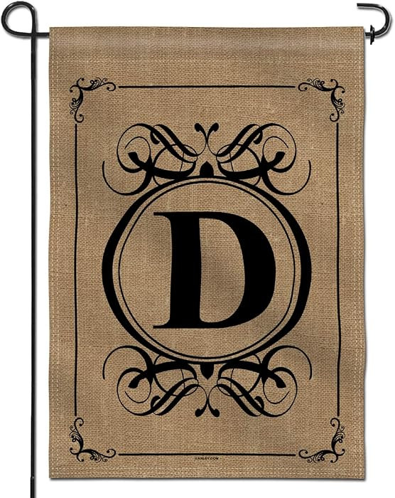 Anley Classic Monogram Letter D Garden Flag, Double Sided Family Last Name Initial Yard Flags - P... | Amazon (US)