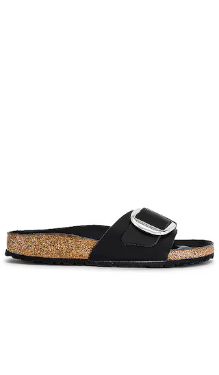 Madrid Big Buckle Sandal in Black | Revolve Clothing (Global)