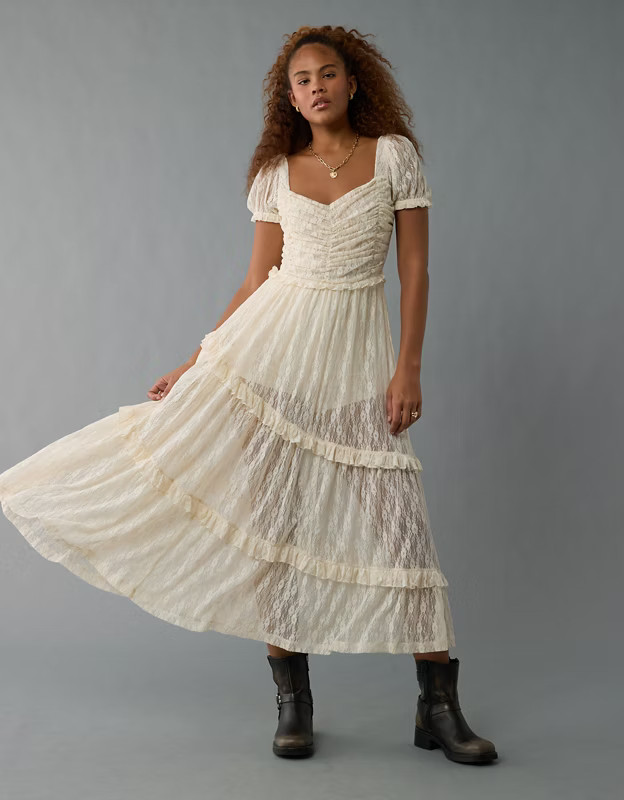 AE Lace Midi Dress | American Eagle Outfitters (US & CA)