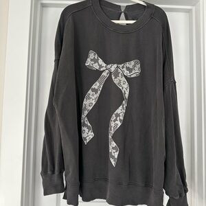Women's Aerie Black Bow Graphic Sweatshirt | Poshmark