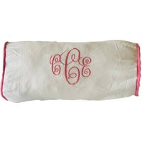 White Bolster Monogrammed Pillow Cover, Pillows | Etsy (US)