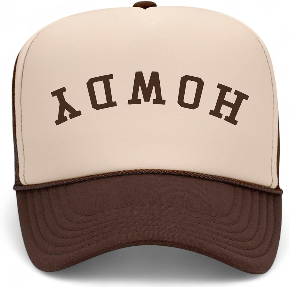 Howdy Upside Down Trucker Hat | Premium Mesh Foam Snapback Hat for Men & Women | Amazon (US)