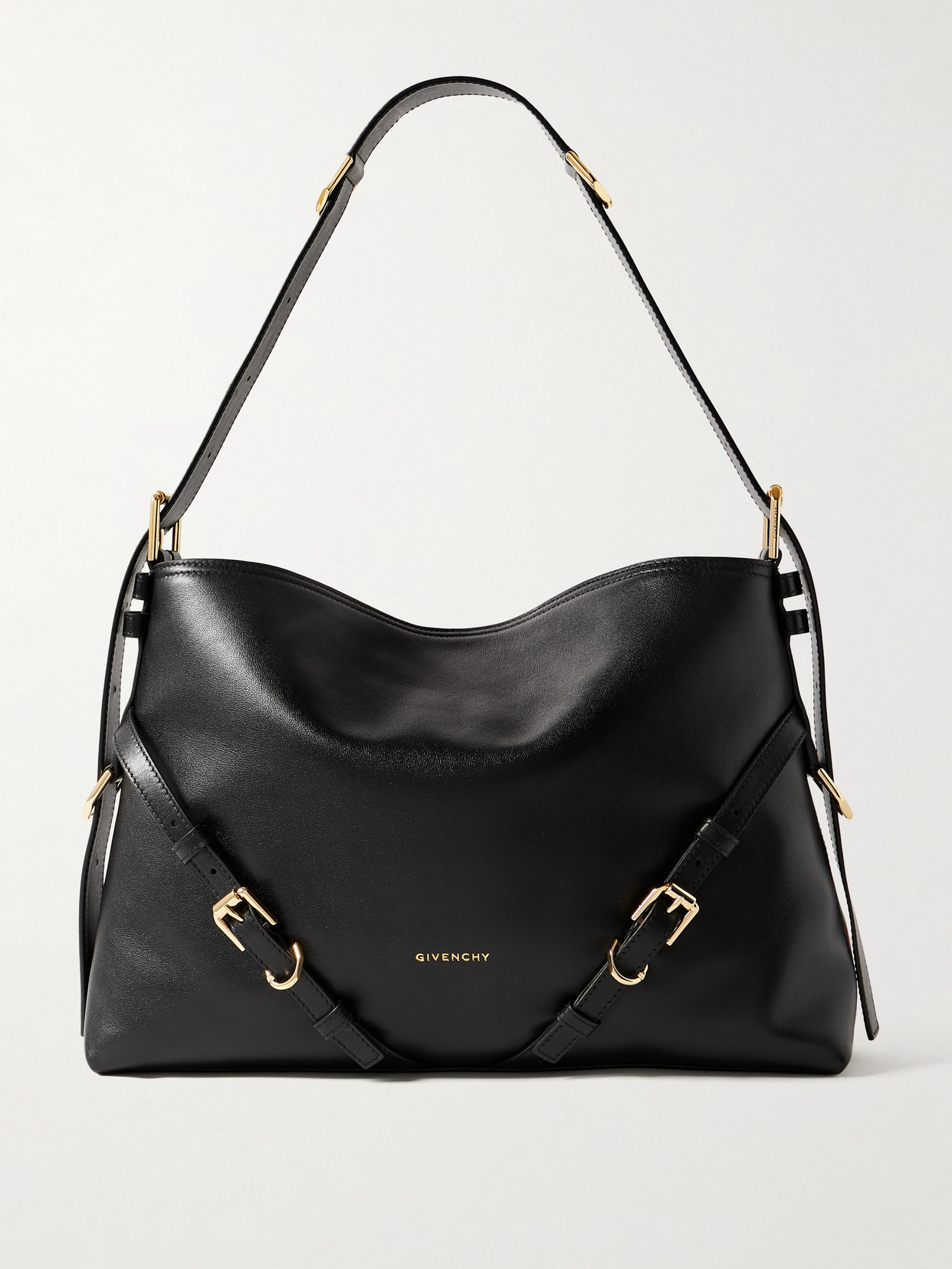 Givenchy - Voyou Medium Leather Shoulder Bag - Black | NET-A-PORTER (US)