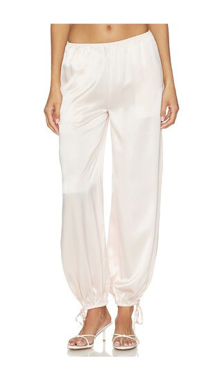 EAVES Dara Silk Pant in Blush. - size XXS | Revolve Clothing (Global)