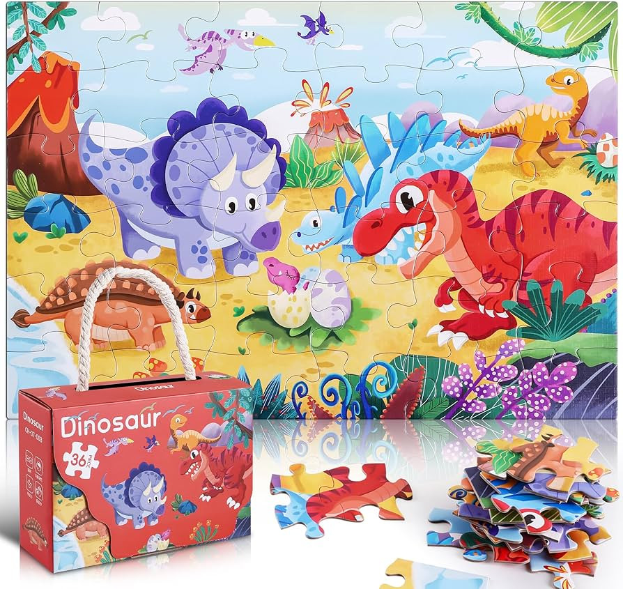 Puzzles for Kids Ages 4-6, 3-5,36 Piece Dinosaur Puzzles for Toddler,Floor Puzzle Age 5-7 Childre... | Amazon (US)