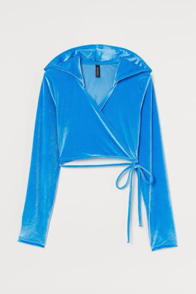Velour Crop Hoodie | H&M (US + CA)