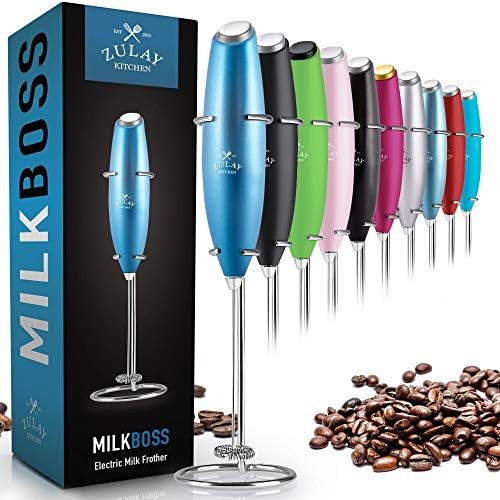 Zulay Original Milk Frother Handheld Foam Maker for Lattes - Whisk Drink Mixer for Coffee, Mini F... | Amazon (US)