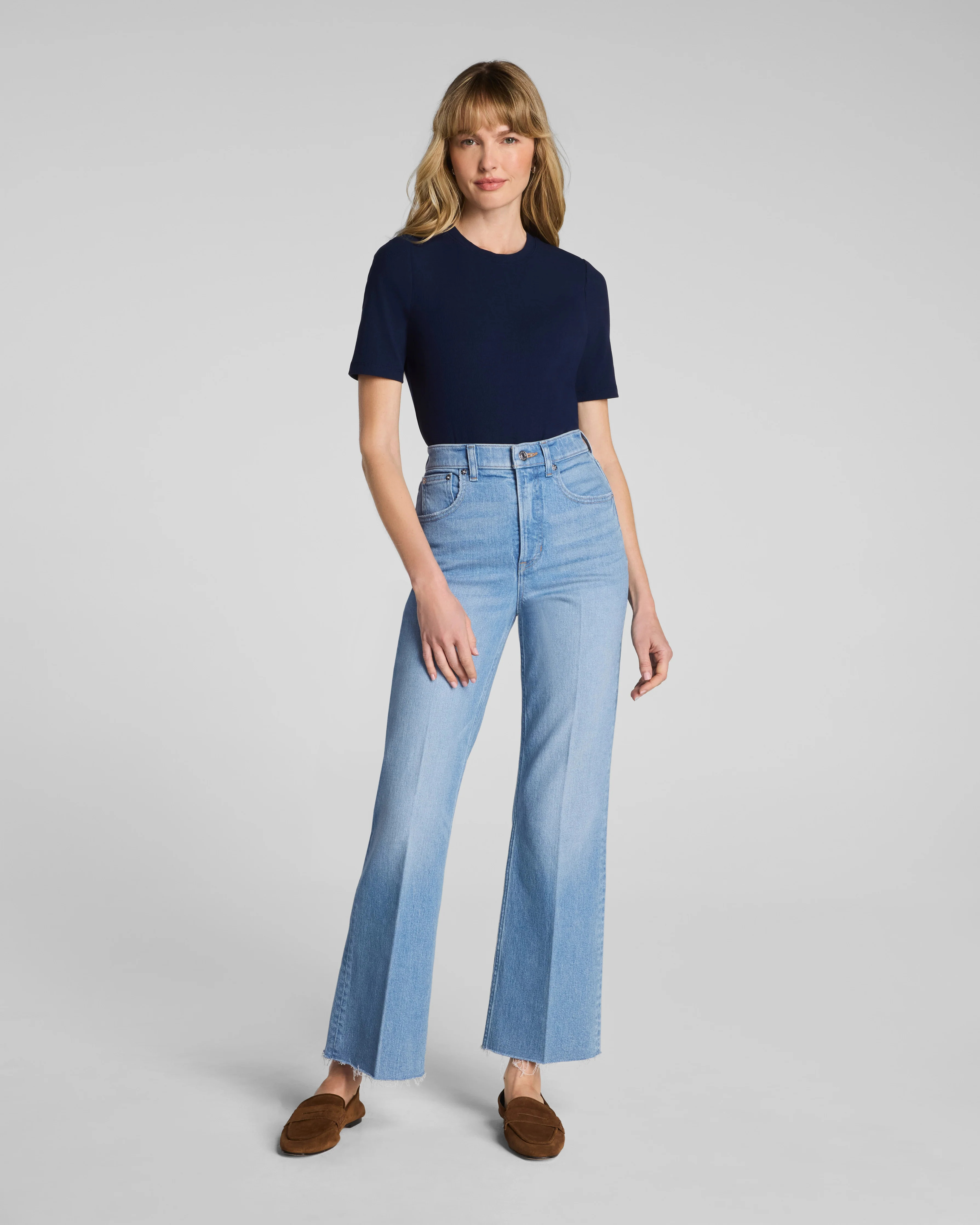 SPANXshape™ Authentic 360Raw Hem Kick Flare Jeans | Spanx