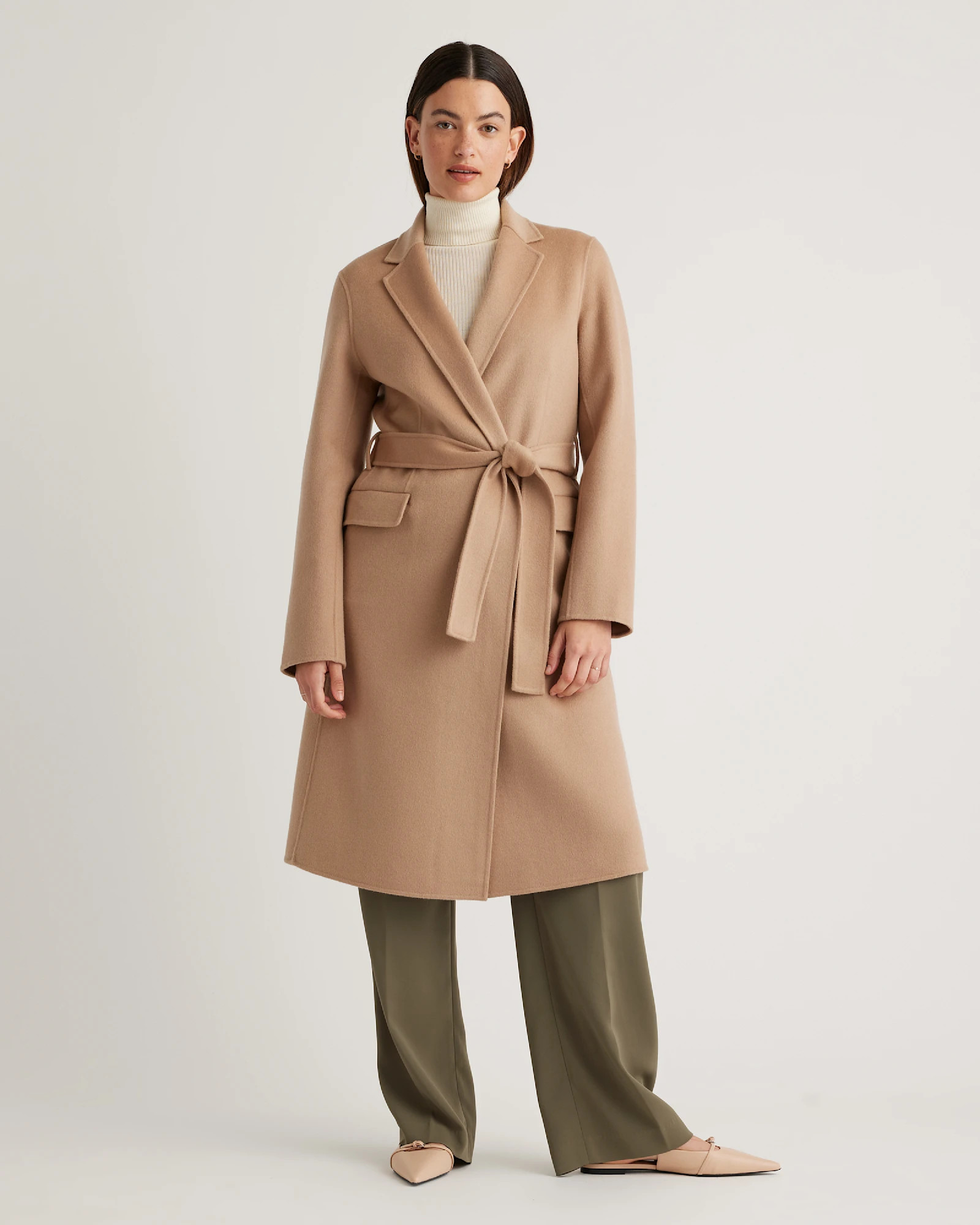 100% Mongolian Cashmere Double-Faced Wrap Coat | Quince