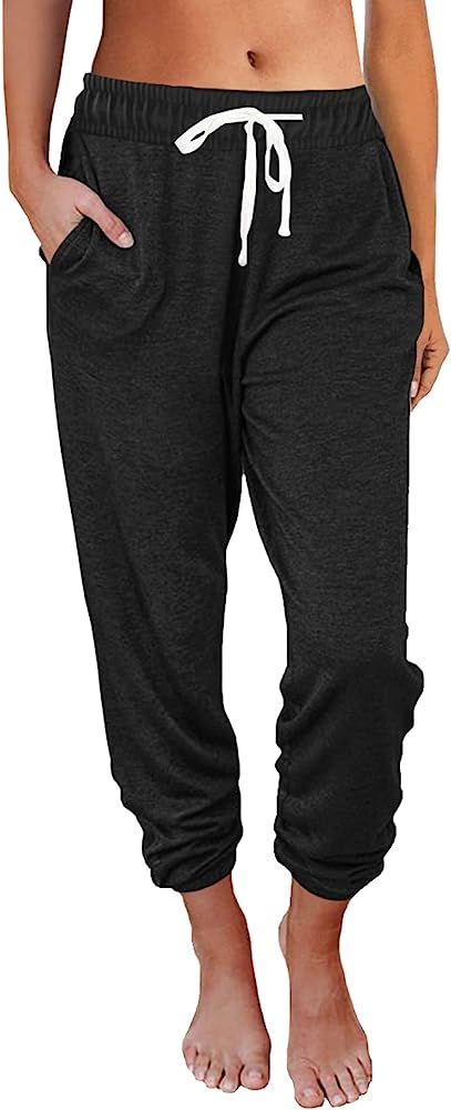 AUTOMET Baggy Sweatpants for Women with Pockets-Lounge Womens Pajams Pants-Womens Running Joggers... | Amazon (US)