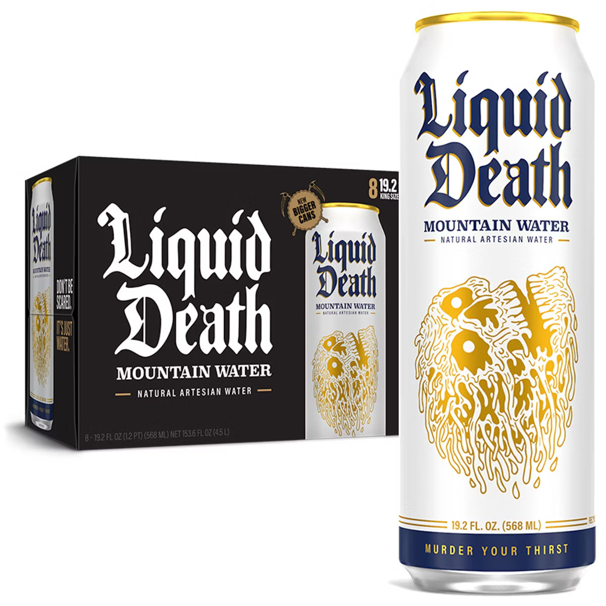 Liquid Death 100% Mountain Water - 8pk/19.2 fl oz Cans | Target