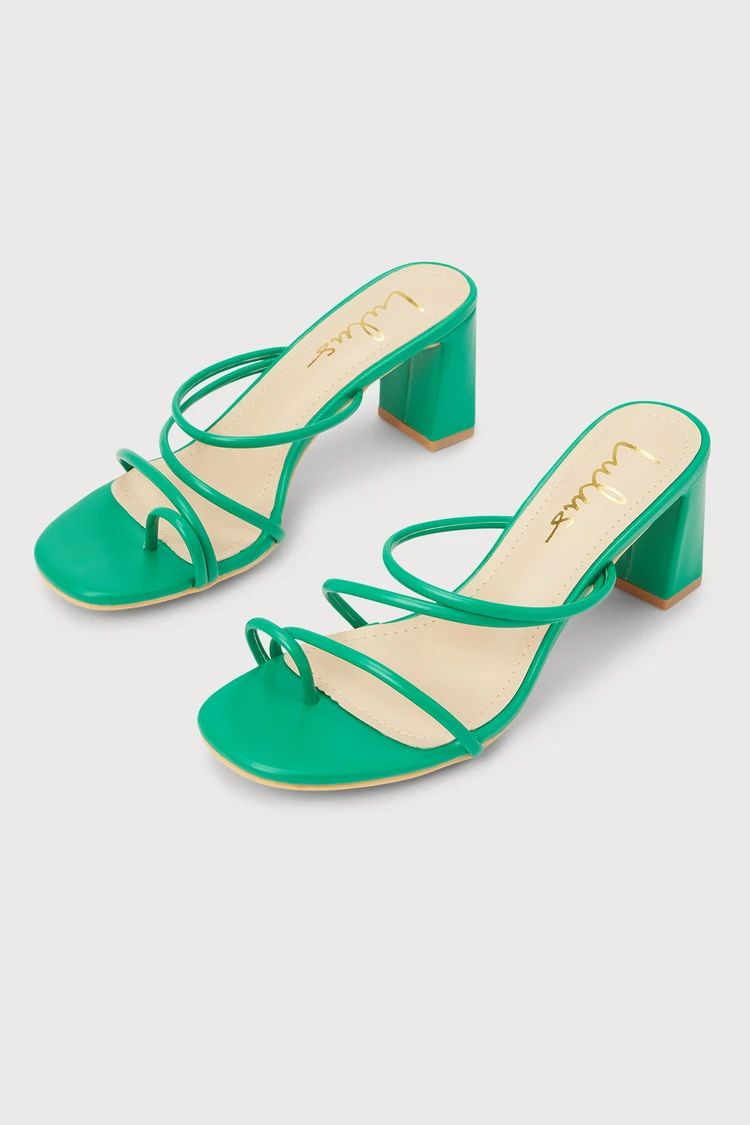 Kaylah Green High Heel Sandals | Lulus