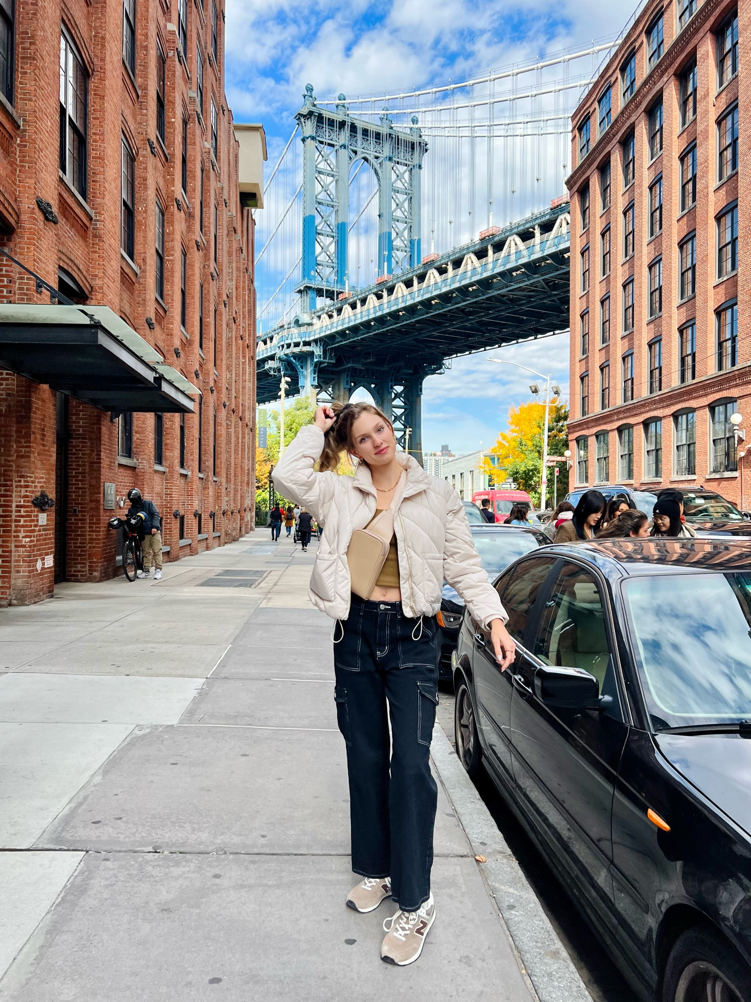 3rd day in NYC in front of the Brooklyn Bridge! 

Coat: Zara (linked something similar)
Top: OGL Move, use code CATHERINE (linked something similar)
Crossbody bag: Flaca Bags (linked something similar)
Pants: Cider (linked something similar)
Shoes: New Balances from Urban Outfitters

#LTKstyletip #LTKtravel #LTKshoecrush