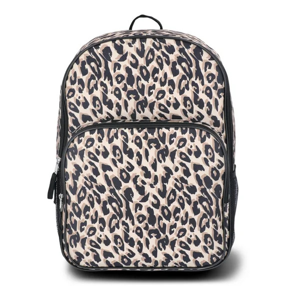 Wonder Nation Girls' 16" Leopard Spots Backpack, Black | Walmart (US)