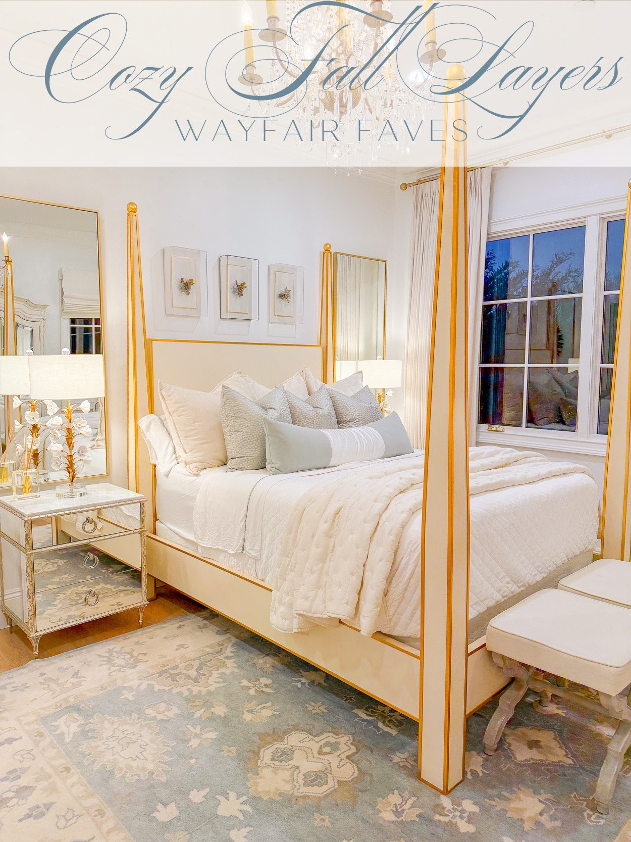 #Ad Fall is all about cozy layers, especially in the bedroom! I started with soft sheets from @wayfair, added a beautiful quilt and plush throw, then finished the bed with decorative pillows in soft colors and subtle patterns. Mixing textures and layers is one of my favorite ways to make a bedroom feel warm, inviting and refreshed for the season.
#wayfair #wayfairpartner
