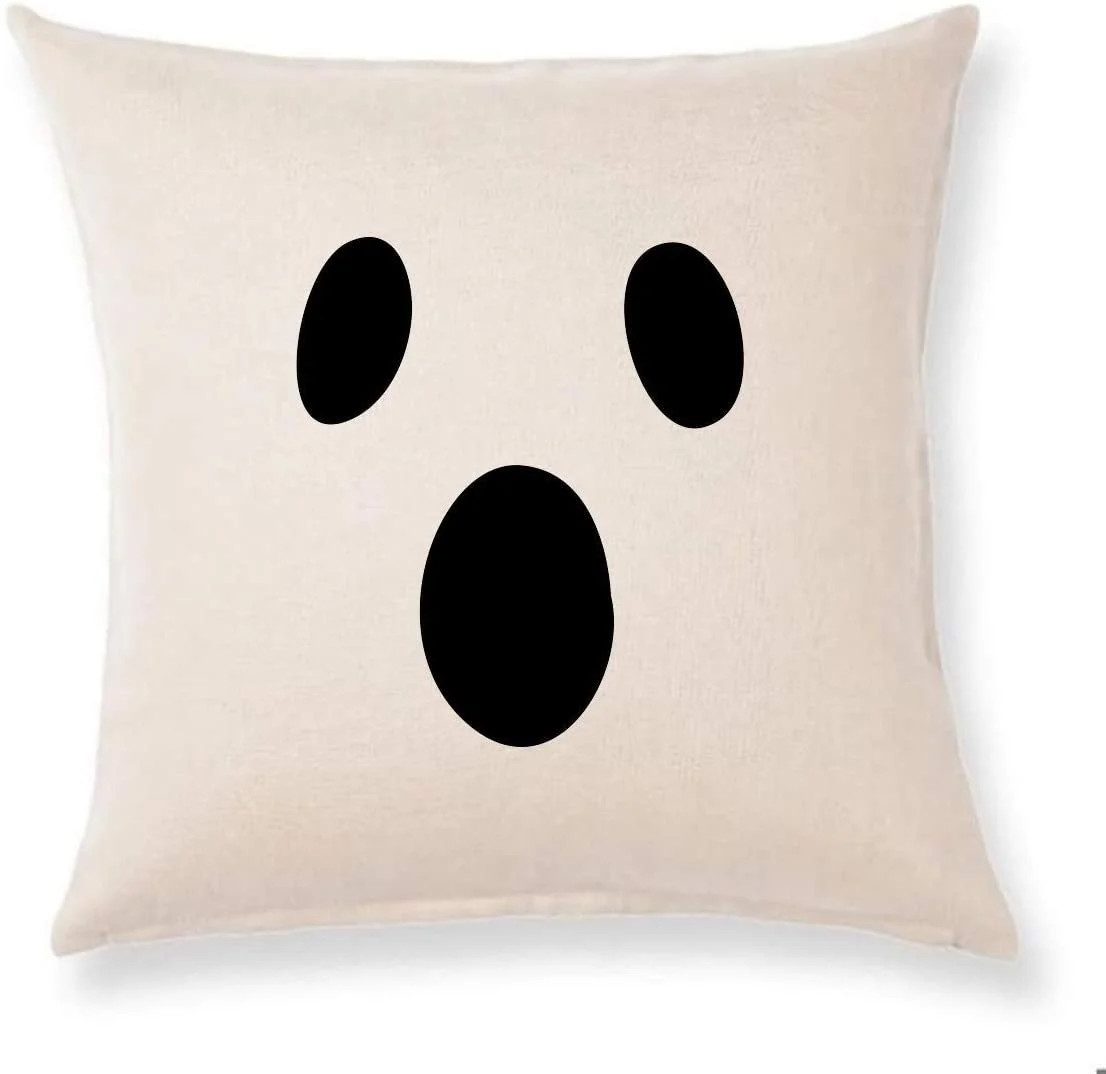 What for apparel Halloween Ghost Face Throw Pillow Cover Farmhouse Décor Vintage Home Decoration... | Walmart (US)