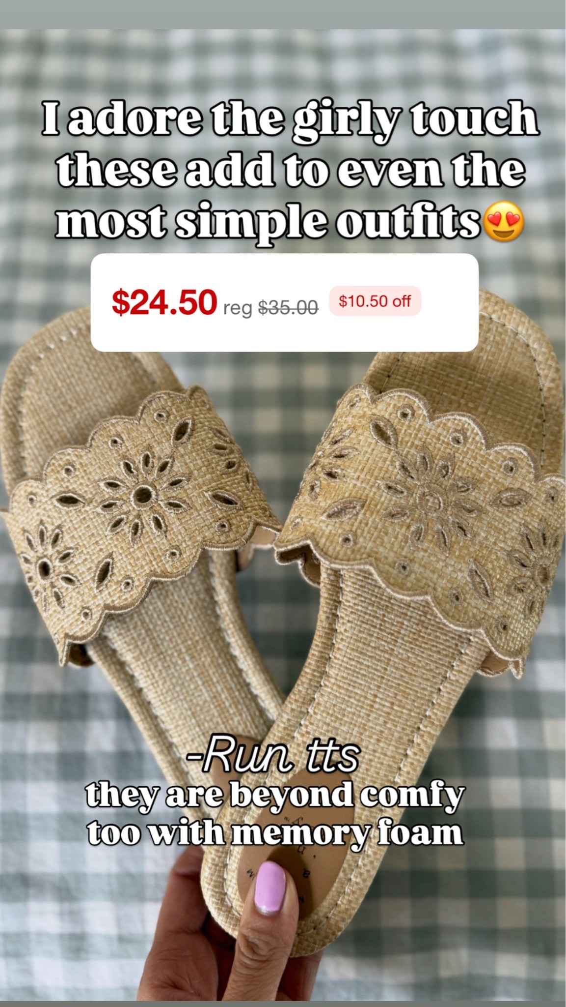 Eyelet target sandals 30% off!! Run tts + have memory foam for the comfiest fit!!

#LTKSeasonal #LTKSaleAlert #LTKdayinmylife