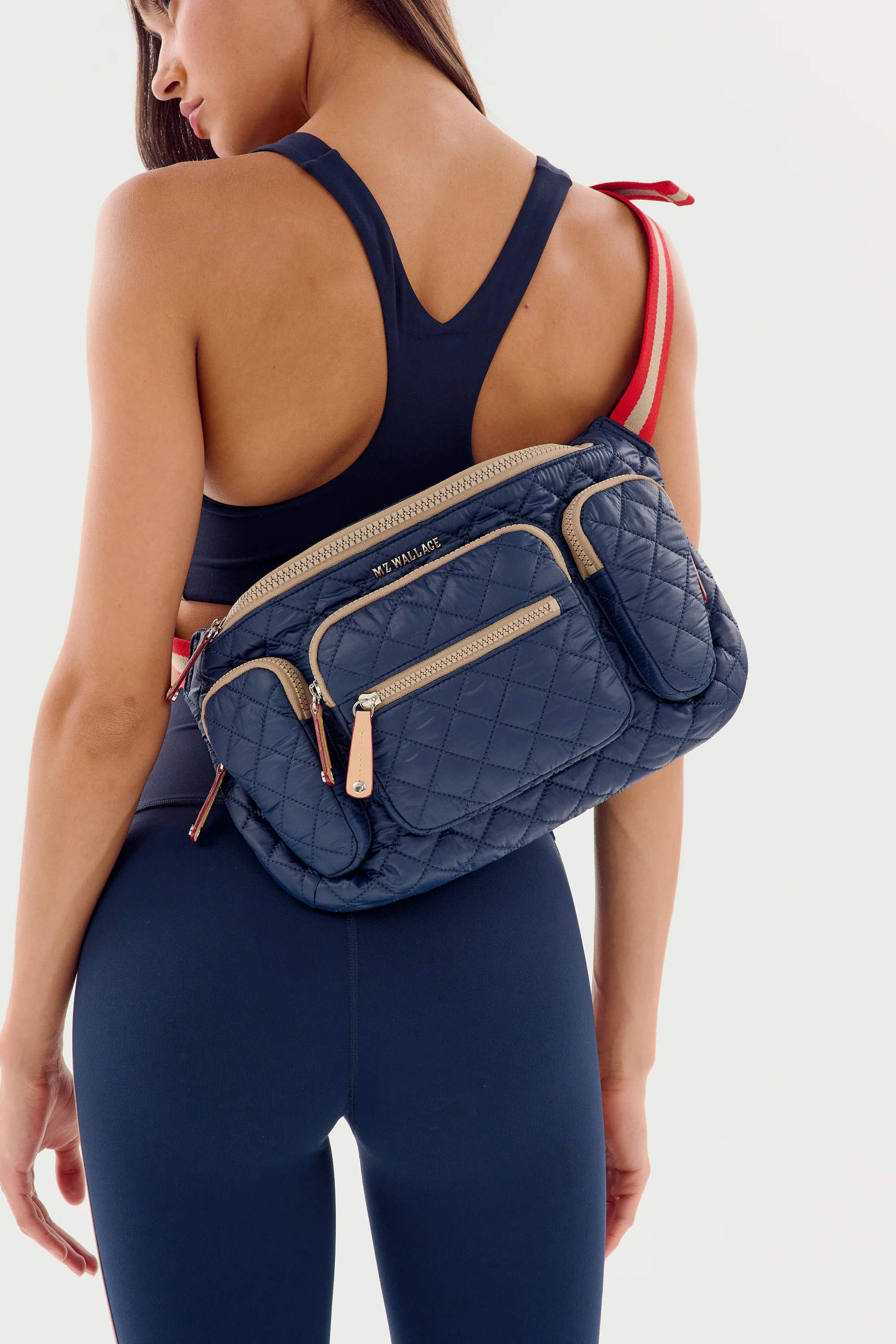 MZ Wallace X Splits59 XL Metro Sling Bag - Indigo/Pirate Red | SPLITS59 | Splits59.com