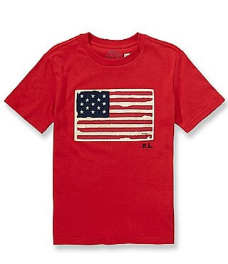 Polo Ralph Lauren Big Boys Short Sleeve Flag Jersey T-Shirt - S | Dillard's
