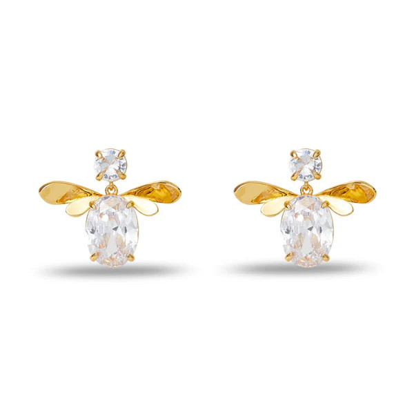 CRYSTAL HONEYBEE DROP EARRINGS | LELE SADOUGHI