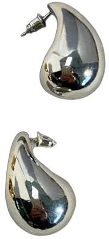 Tear Drop Silver Gold Trending Oversized Statement Style Earrings | Amazon (US)