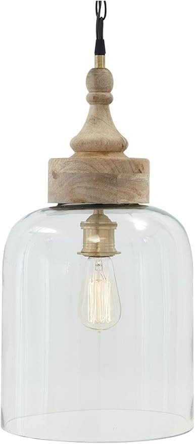 Signature Design by Ashley L000148 Faiz Pendant Light-Bell-Shaped-Clear Glass Shade | Amazon (US)