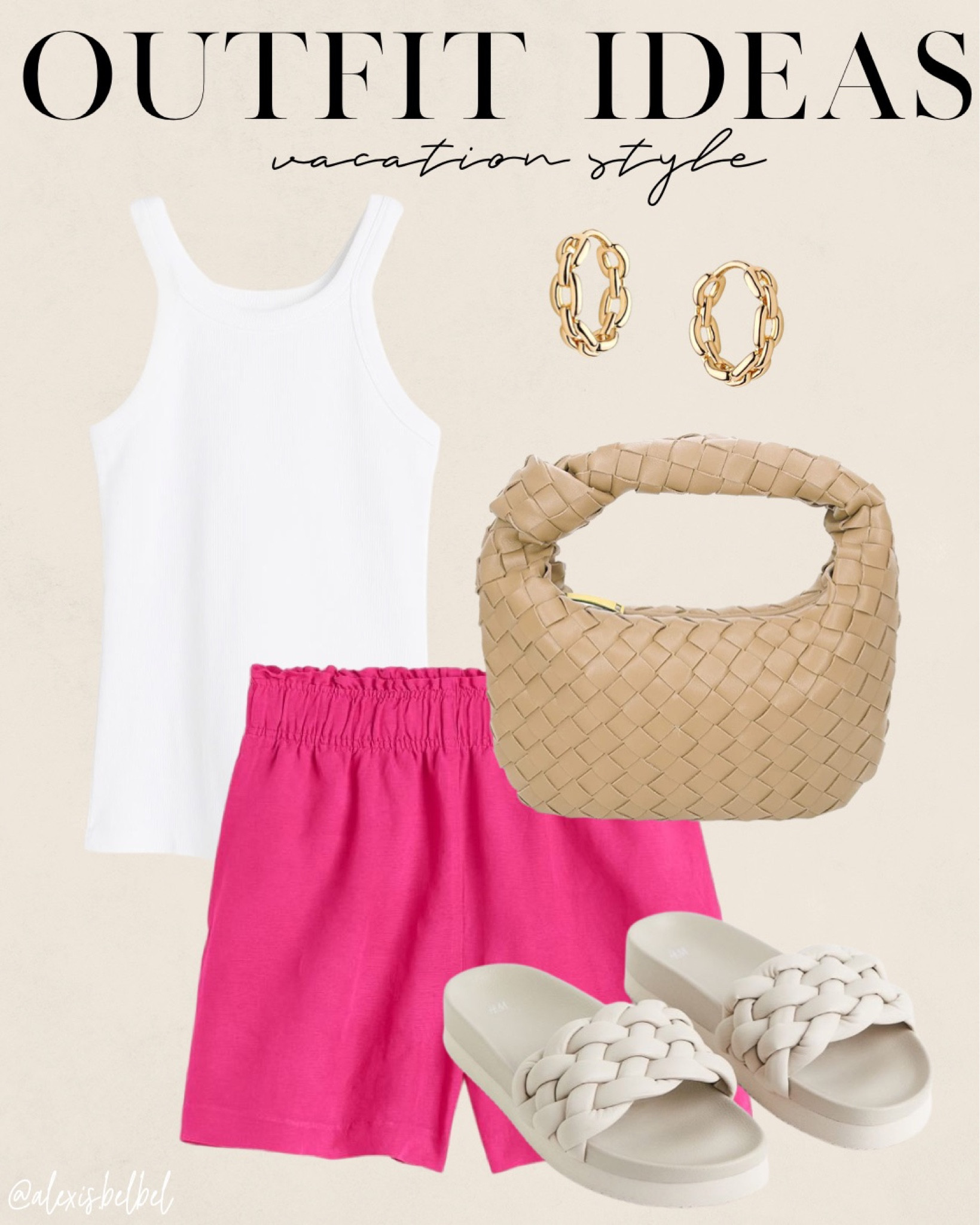 Pink shorts size Xs, white tank size Xs outfit idea for summer 


#LTKunder50 #LTKunder100