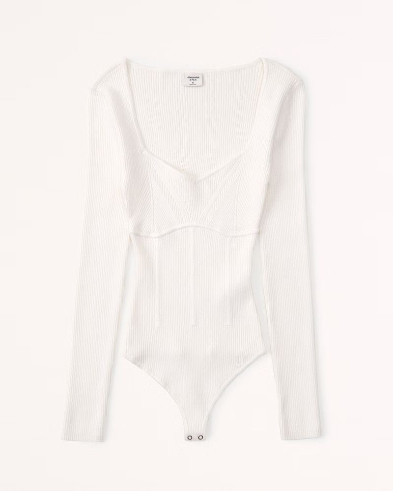 Corset Sweetheart Sweater Bodysuit | Abercrombie & Fitch (US)