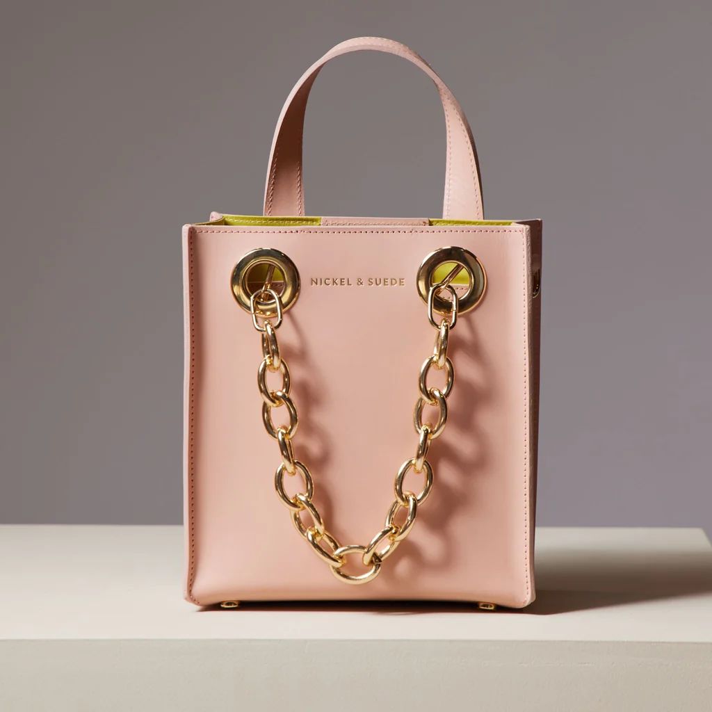 Emilia Mini Tote in Pink Clay | Nickel and Suede