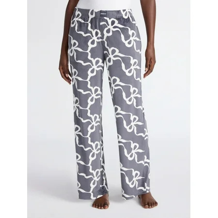 Joyspun Women's Velour Wide-Leg Sleep Pants, Size XS-3X | Walmart (US)