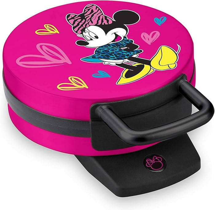 Disney Minnie Mouse Waffle Maker by Select Brands - Nonstick Waffle Iron for Fun Minnie-Shaped Wa... | Amazon (US)