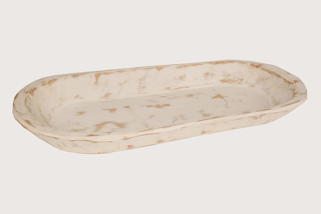 Graceful Rustic Wooden Dough Bowl-11-12w X 24-25L X 2.5-3D Inches-batea-deep-wooden-handmade-a Be... | Etsy (US)
