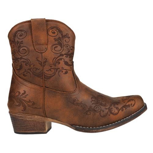 Roper Womens Short Stuff Boot, Tan, 8.5 | Amazon (US)
