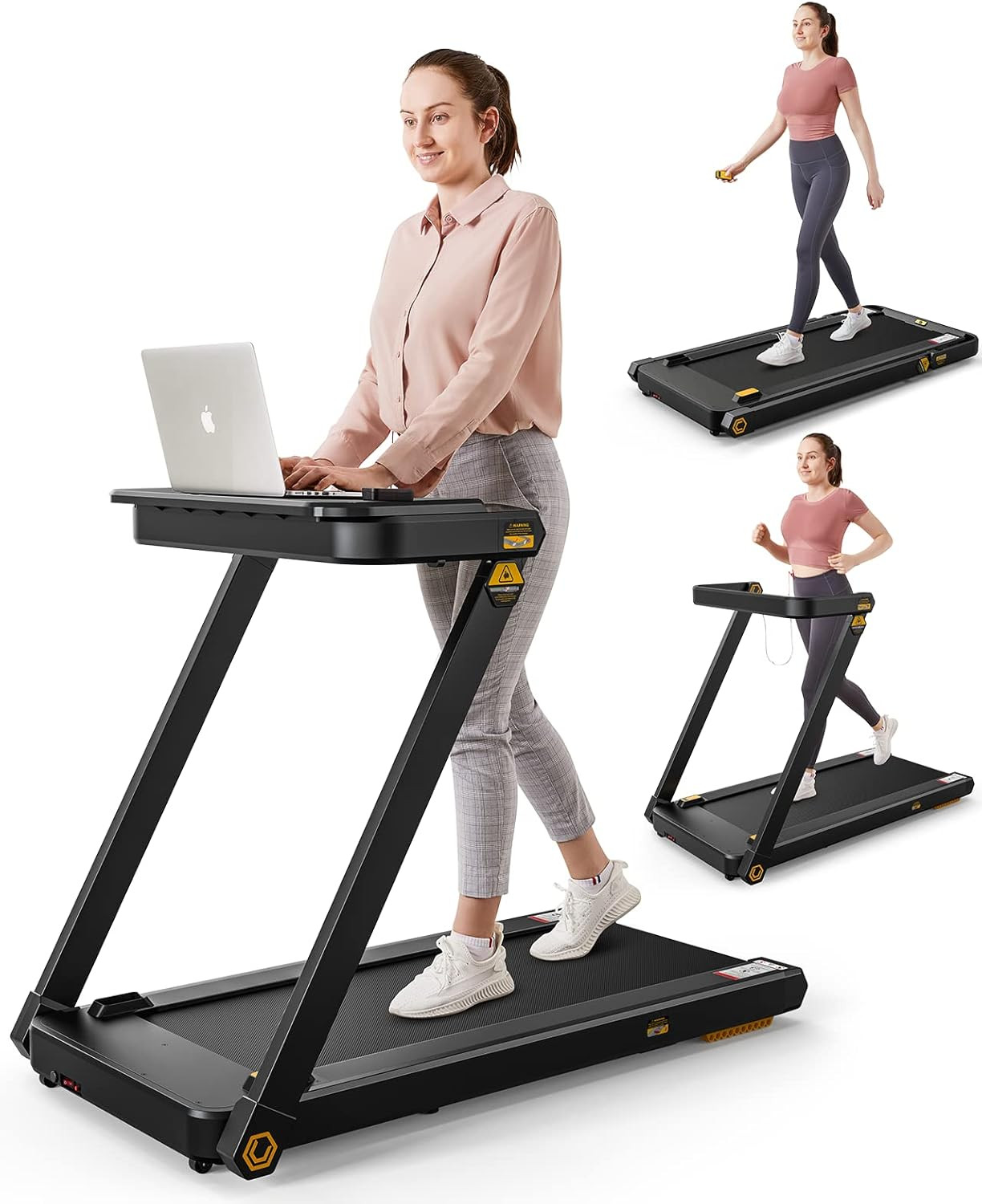 Amazon.com : UREVO Treadmill with Desk, 3 in 1 Foldable Treadmill with Removable Desk, Install Fr... | Amazon (US)