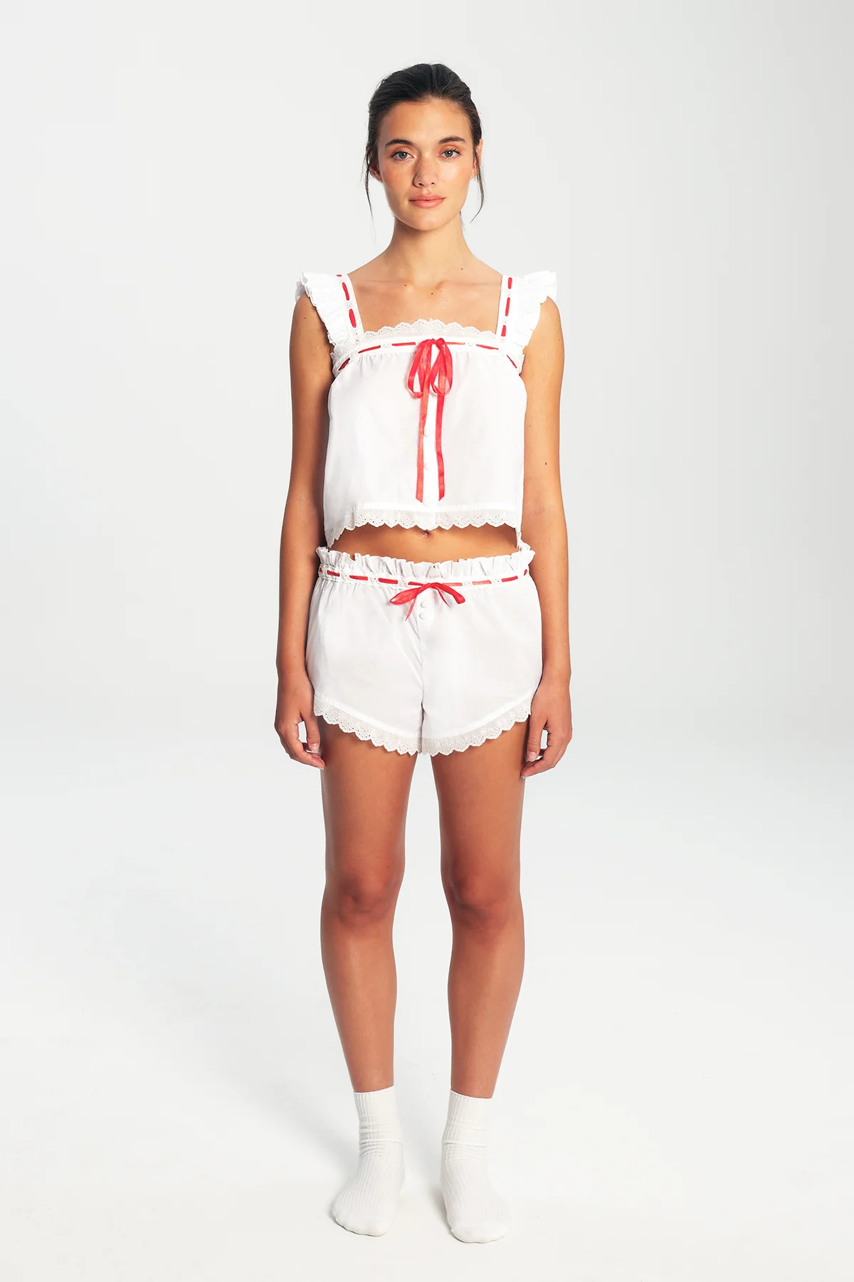 JAC TOP WHITE/CRANBERRY | The Bar