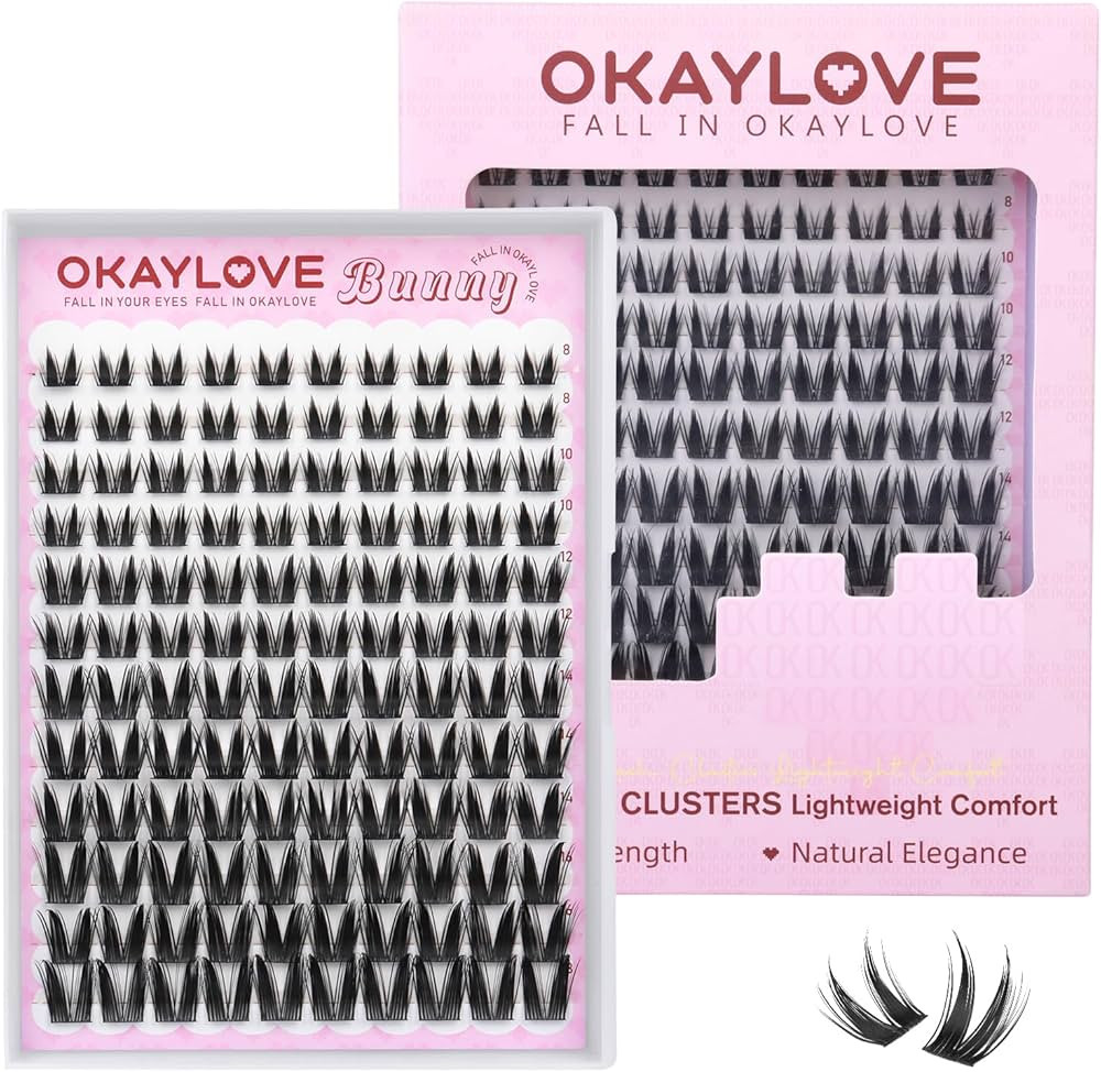 OKAYLOVE Manga Lash Clusters, BUNNY 8-18mm Natural Anime Eyelash Clusters with Spikes, 120pcs CC ... | Amazon (US)