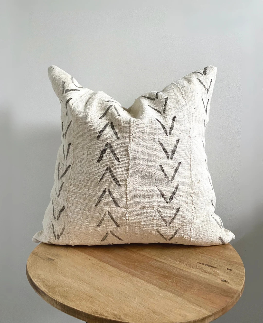 African Mudcloth Pillow Sham, Mali Mudcloth, Textured Fabric, Natural Off-white, Grey, Black, Arr... | Etsy (US)